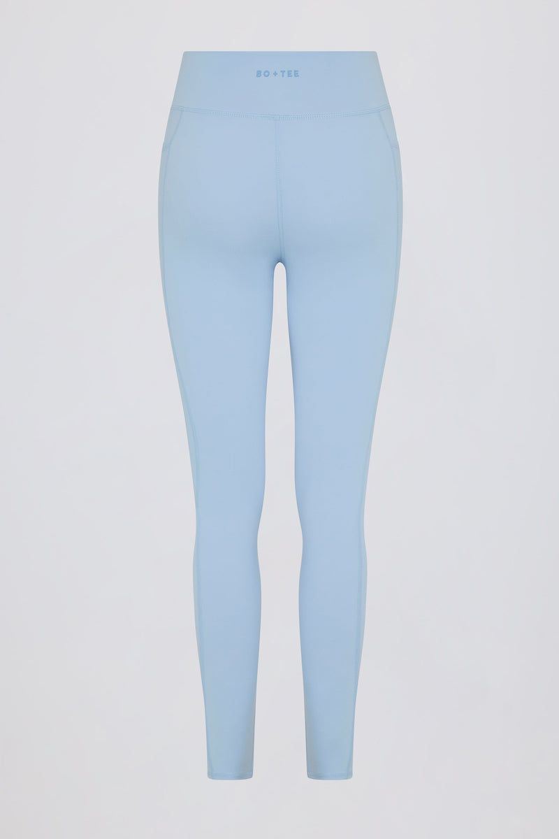 Soft Active Crossover Pocket Leggings in Sky