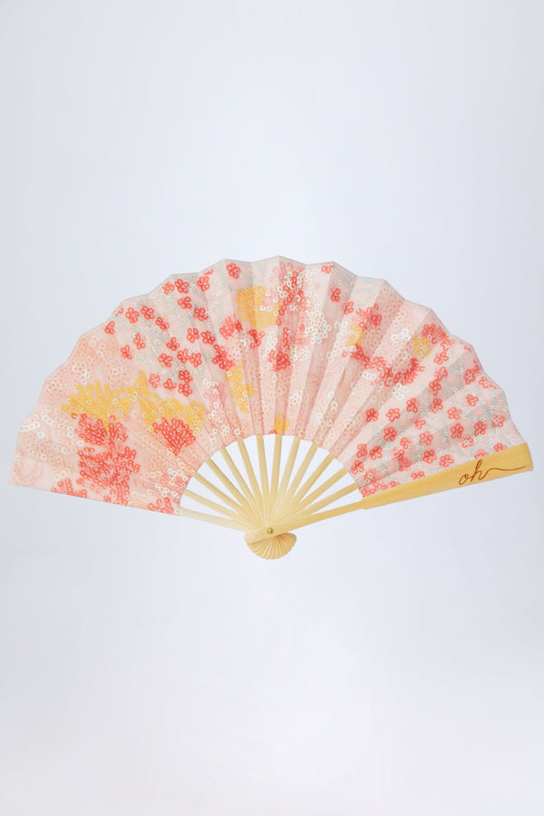 Folding Hand Fan in Pink