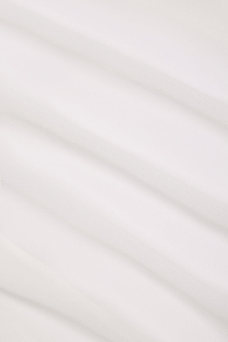 Cowl-Neck Mini Dress in White