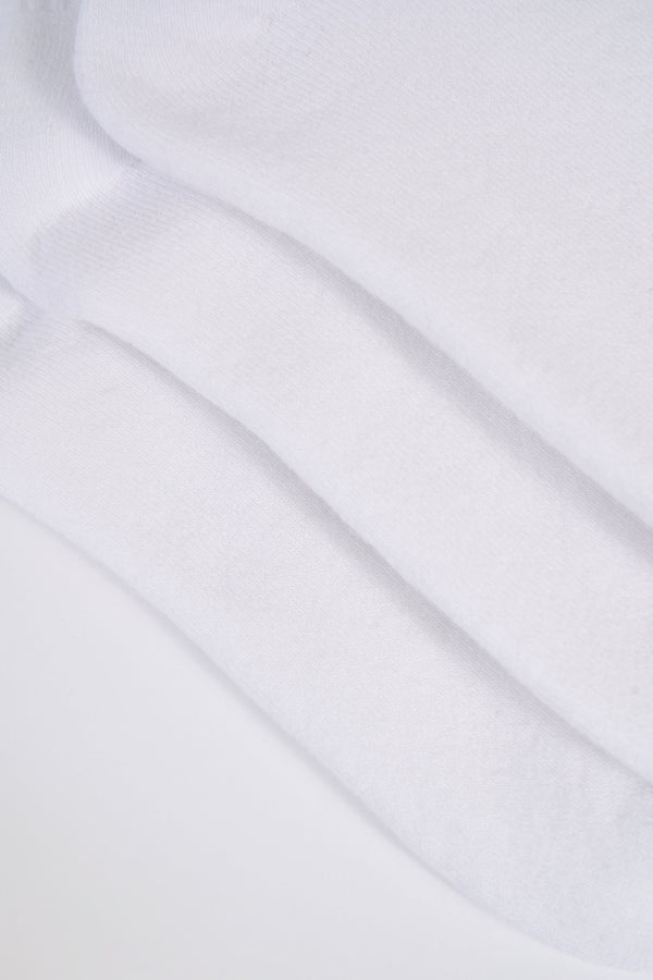 Ribbed Crew Sock Bundle in White