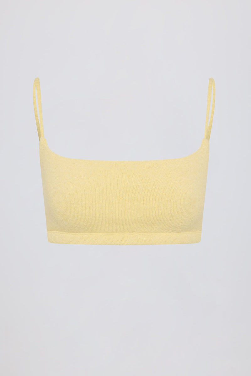 Square-Neck Bralette in Lemon