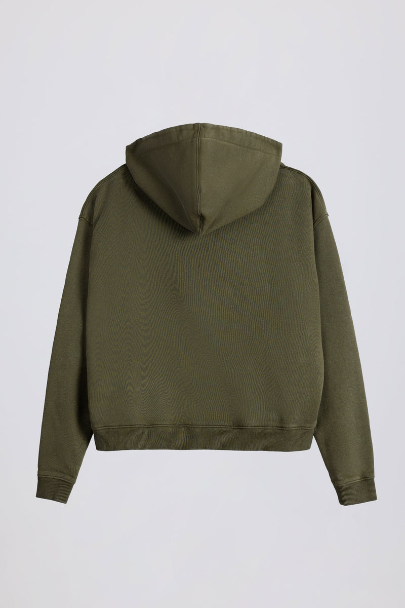 Acid Wash Oversized Hoodie in Light Green