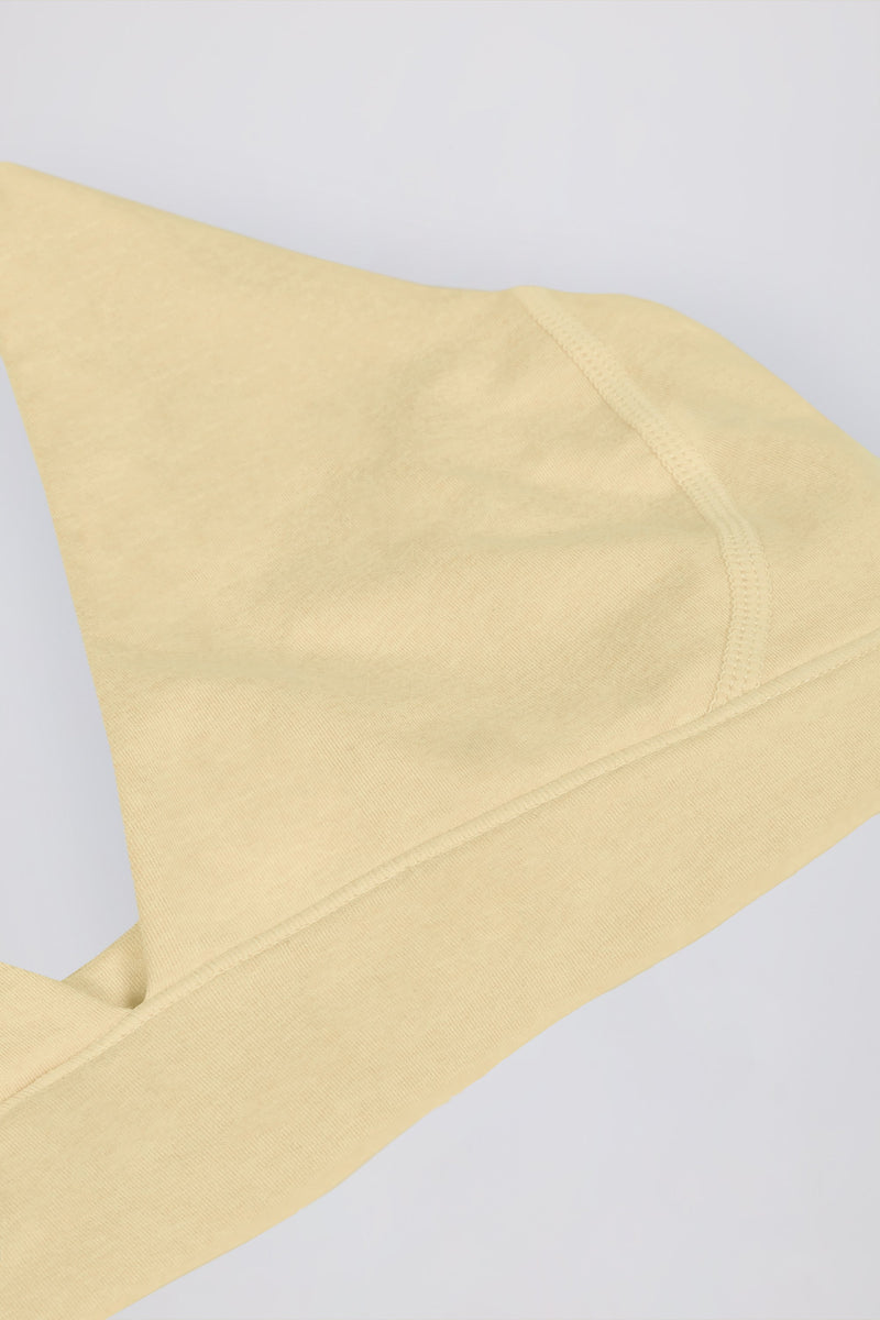 V-Neck Sports Bra in Lemon Marl